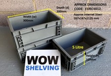 Job lot  10 x euro boxes plastic storage bins boxes garage workshop craft hobby