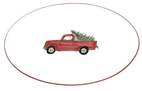 Holiday serving platter red - serving,