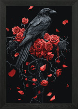 Gothic Raven and Roses on