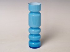 Vintage Ryd 1960s/1970s Swedish Scandinavian blue glass vase