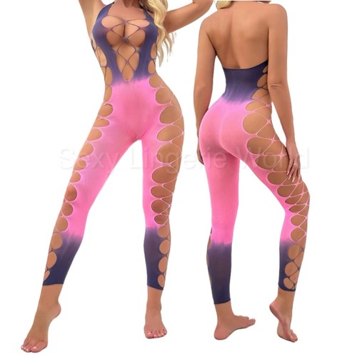 Sexy gradient jumpsuit catsuit - gradient,