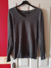 Cashmere Jumper Grey V Neck