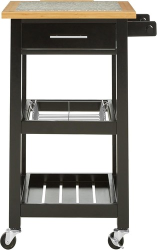 Black kitchen trolley - black,