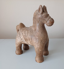 Vintage medium sized Indian Rajasthan terracotta horse