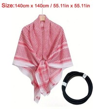 Arab Scarf Headwear Ghutra Agal Mens Middle East Keffiyeh Palestine Scarf Shawl
