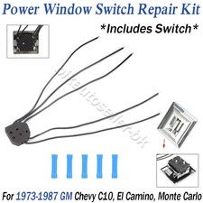 Power Window Switch Pigtail Connector Repair Kit For 1973-87 GM C10 Monte Carlo