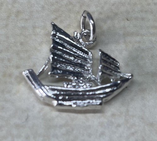 Solid silver chinese junk - silver,