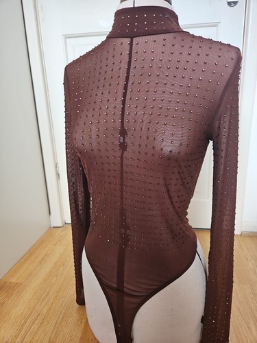 Sexy sheer bodysuit brown - sheer, bodysuit.