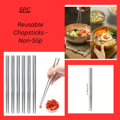 Stainless steel chopsticks - steel,