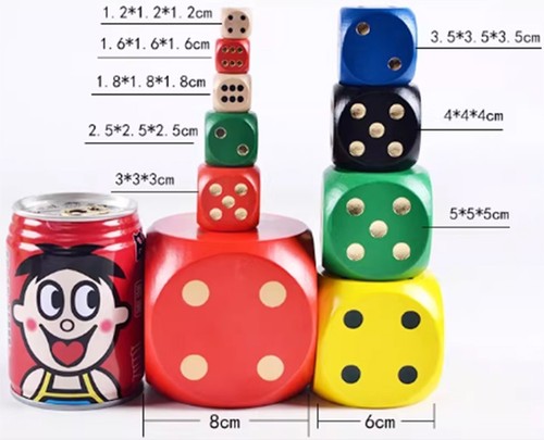 Wooden plain dice - wooden,