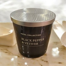 Hotel Collection  XL 3 Wick Candle - BLACK PEPPER & VETIVER    600g. New 