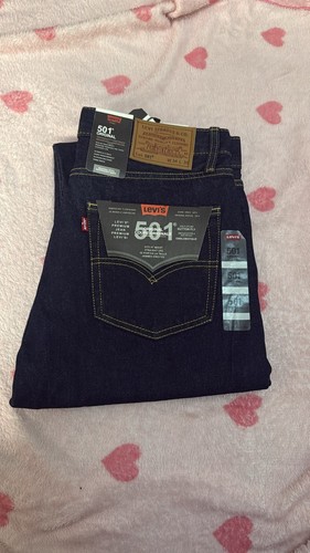 Levi 501 navy blue - blue, straight