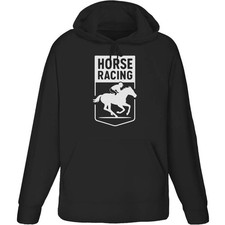 'Horse Racing Motif' Adult Hoodie / Hooded Sweater (HO055260)
