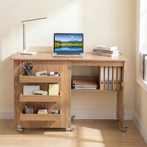 Folding sewing table rolling - table,