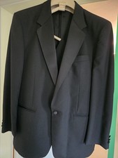 Debenhams Classic Men’s Black Dinner Suit 42 jacket 29.5 trousers wool blend
