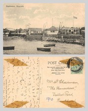 Vintage Postcard - Boathouses