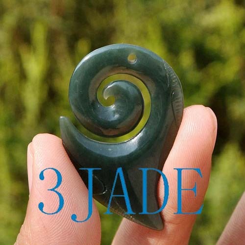 Natural nephrite jade - nephrite, koru