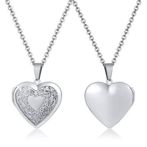 9ct gold locket - gold, necklace