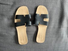 Lola Gonzalez leather sandals EU Size 40 black with beige soles