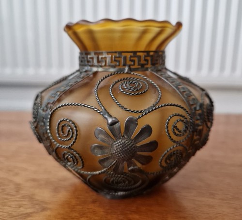 Vintage venetian amber - amber, glass
