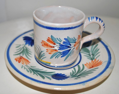 Henriot quimper cup saucer - henriot,