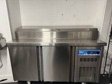 Commercial Double 2 Door Counter Open Top Pizza Saladette Food Prep Fridge