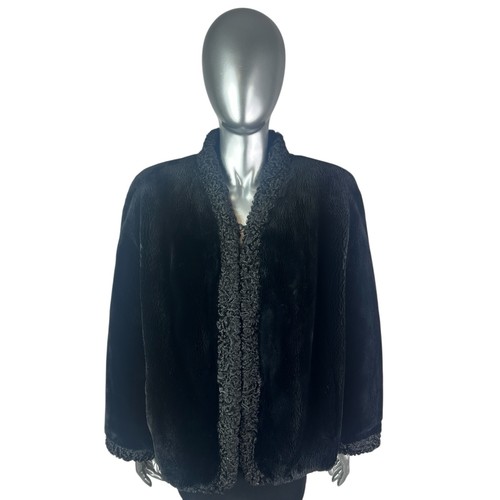 Black sheared beaver bolero - sheared,