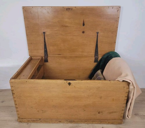 Victorian blanket box chest - blanket,