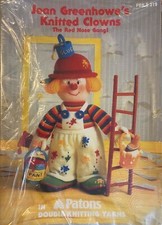Jean Greenhowe's Knitting Pattern Booklet - KNITTED CLOWNS (The Red Nose gang)