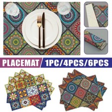 1/4/6set Retro Linen Table