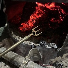 Vintage Telescopic Brass Toasting Fork Fireplace Companion Tool Ref C22