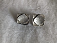 Vintage stainless steel cufflinks maltese cross design