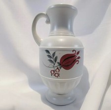 Vintage Jug Vase by E Radford Pottery - Hand Painted - Woods England 26cm (H)