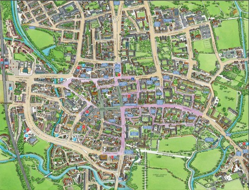Cityscapes street map - map, of