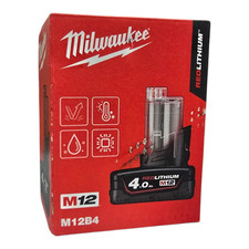 Milwaukee M12B4 4.0AH Battery !! UNUSED !!