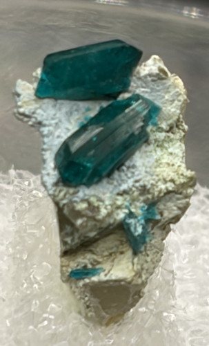 Dioptase specimen old stock - dioptase,