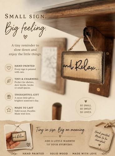 Tiny sign wooden - tiny,