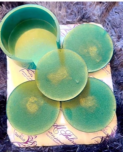 Resin coaster set - resin, hand