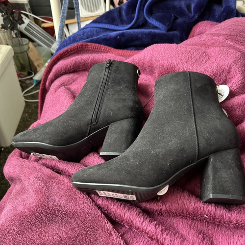 Ladies black suede new - suede,