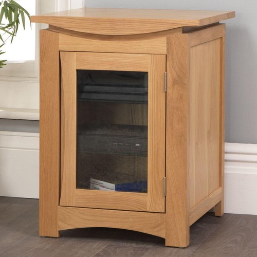 Solid oak cabinet - hi-fi,