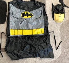 BATMAN Superhero Childrens boys smock fancy dress costume & mask, book day 