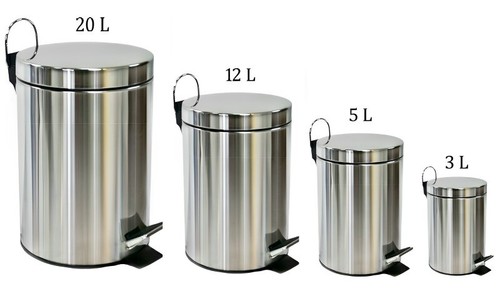 Stainless steel pedal bin home - stainless,