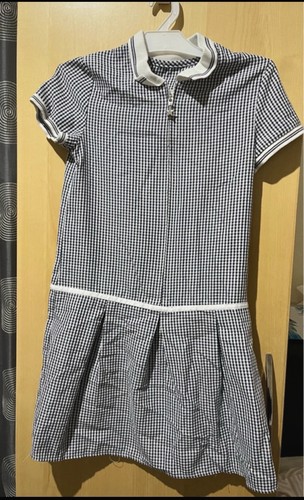 Girls navy blue gingham - girls, check