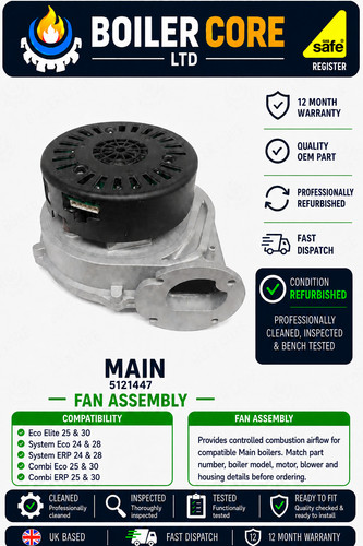 Main 5121447 boiler fan - 5121447, combi