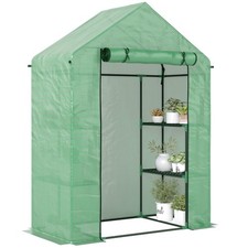 Outsunny Portable Outdoor Greenhouse for Gardening, Green, Refurbished