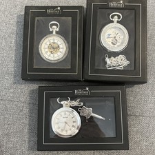 Silver Plated Pocket Watch Heritage Collection Rethyro Model Boxed x3 