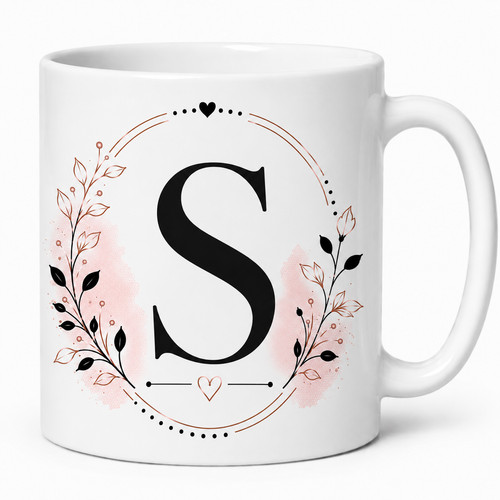 Personalised initial mug 11oz - initial,