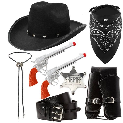 Adults black cowboy - cowboy, costume