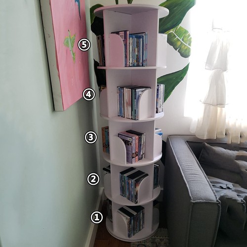 159cm rotating bookshelf - 159cm,
