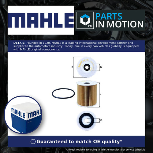 Oil filter ox175d - oil, mahle